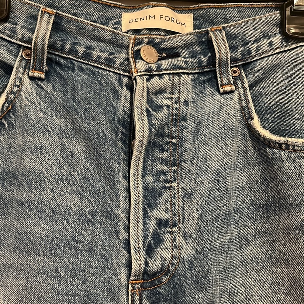 Aritzia Denim Forum Jeans Womens 31L The Patti Mid-Rise Straight 29”inseam - Picture 2 of 8
